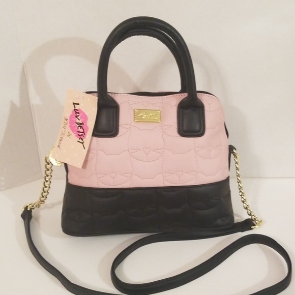 betsey johnson quilted cat purse